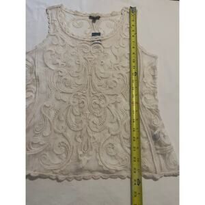 Express Lace Tank Top XS NWT Cream Boho Delicate Sheer